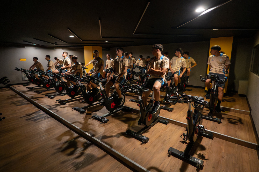 Conmebol Sub 17: tras conseguir la clasificación al Mundial, el plantel trabajó en el gimnasio