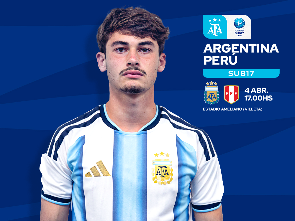 Conmebol Sub 17: desde las 17.00, Argentina se medirá ante Perú