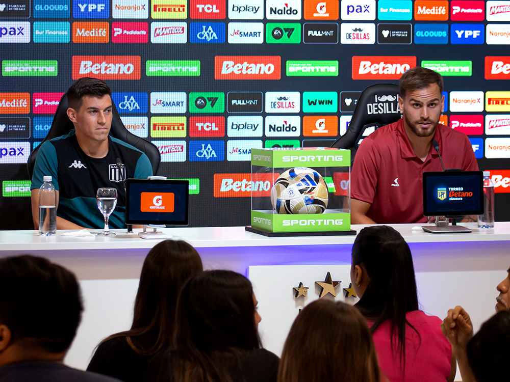 Conferencia de prensa en la previa de la final entre Racing y Estudiantes
