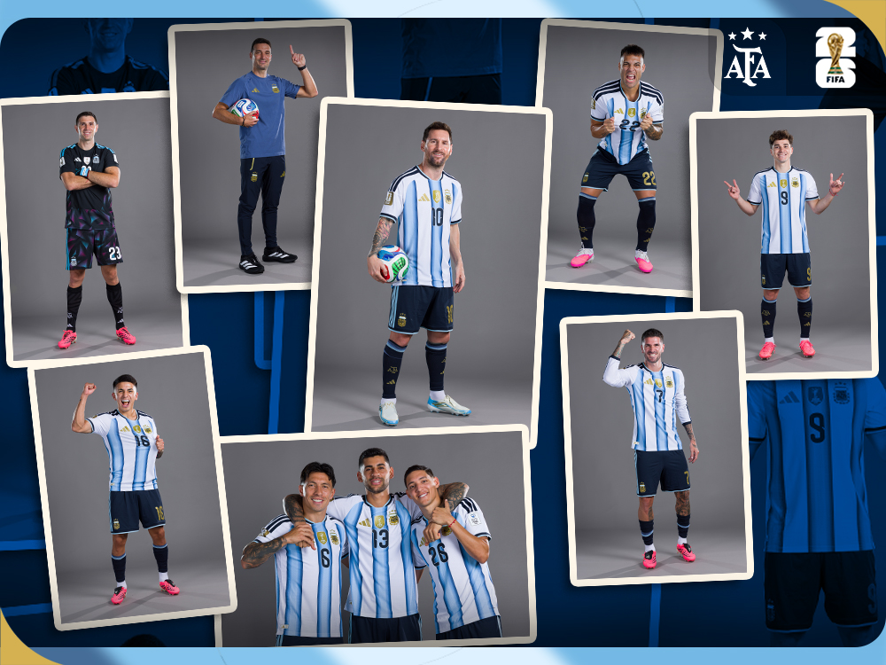 Las fotos oficiales de la Selección Argentina para una nueva cita mundialista