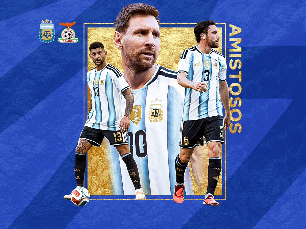 Argentina enfrentará a Zambia el martes 31 de marzo