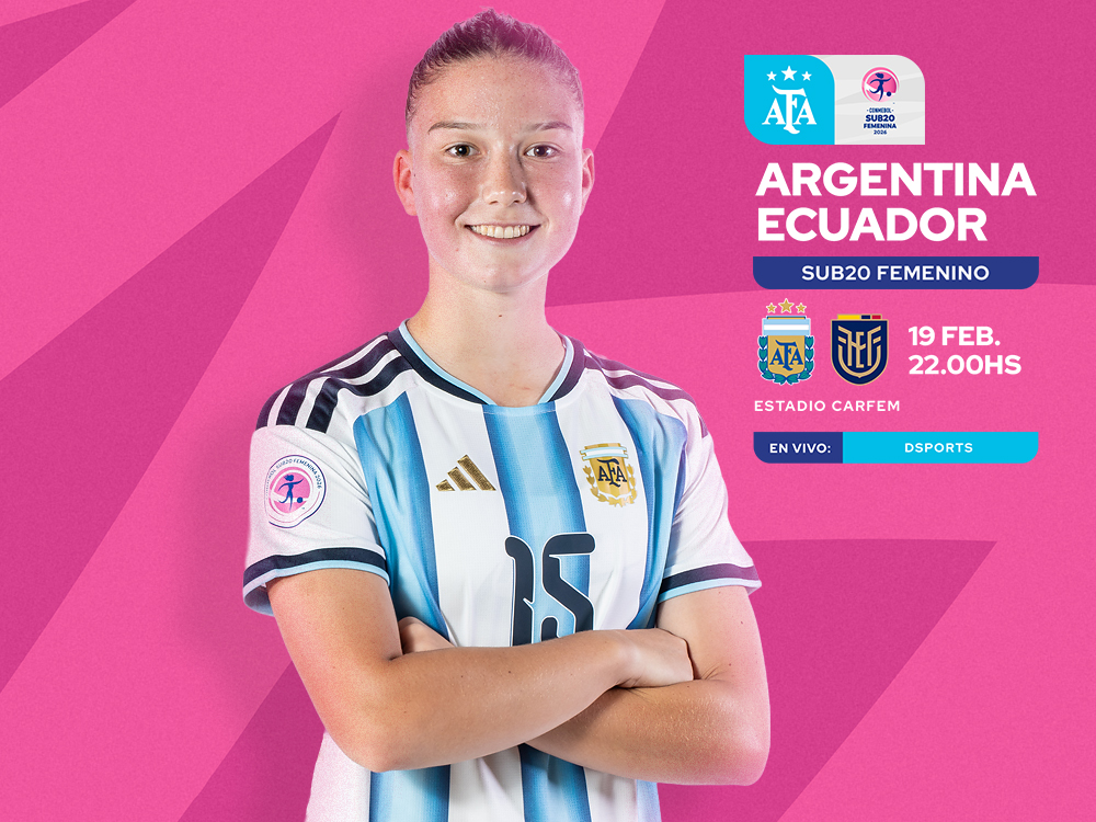 Selección Femenina Sub 20: desde las 22, Argentina enfrenta a Ecuador