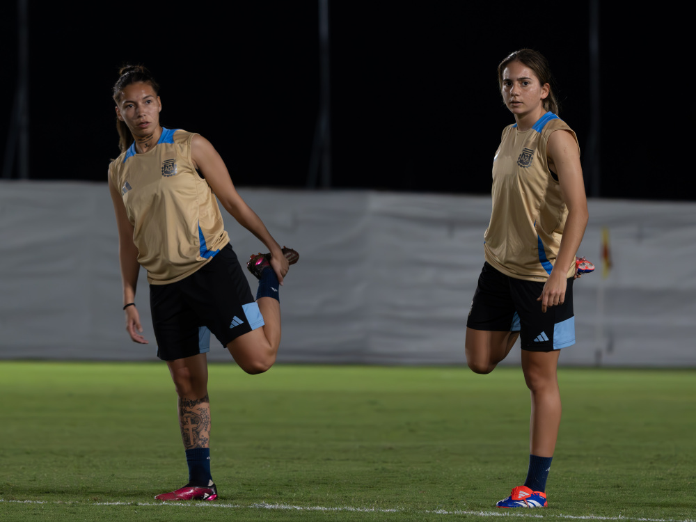 En la previa del encuentro ante Países Bajos, Argentina se entrenó en Colombia
