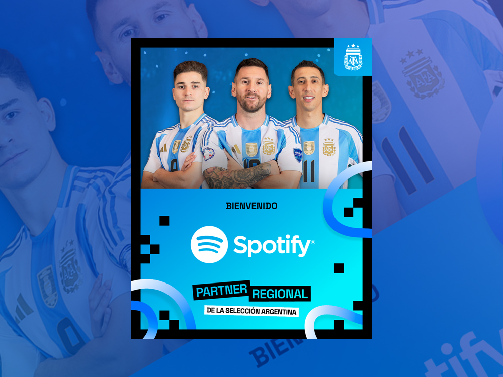 La Asociación del Fútbol Argentino presenta a Spotify como nuevo patrocinador de las Selecciones Nacionales