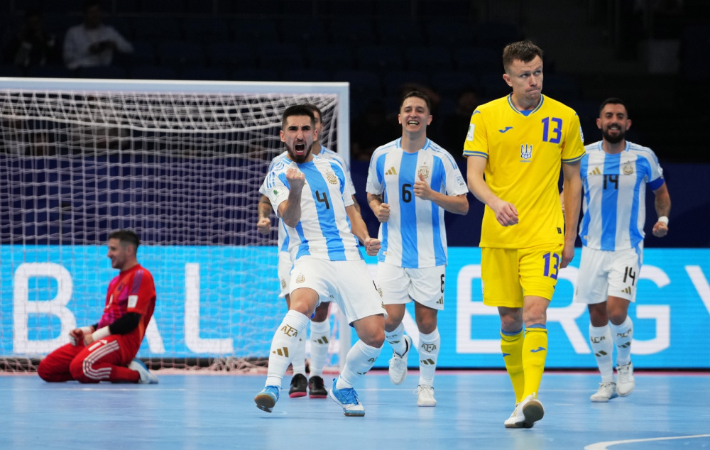 Argentina goleó 7-1 a Ucrania en el debut de la Copa Mundial de Futsal de la FIFA Uzbekistán 2024
