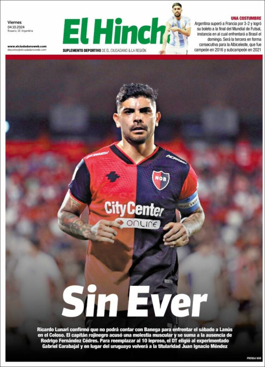 Mundial de futsal: la victoria y la clasificación a la final tuvo eco en los medios