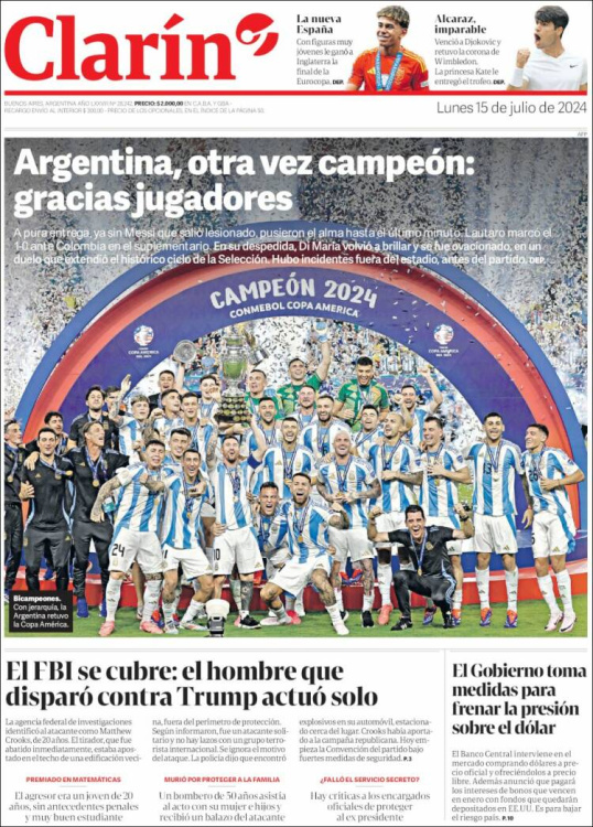 Las tapas de un nuevo título: así reflejaron los diarios el campeonato argentino