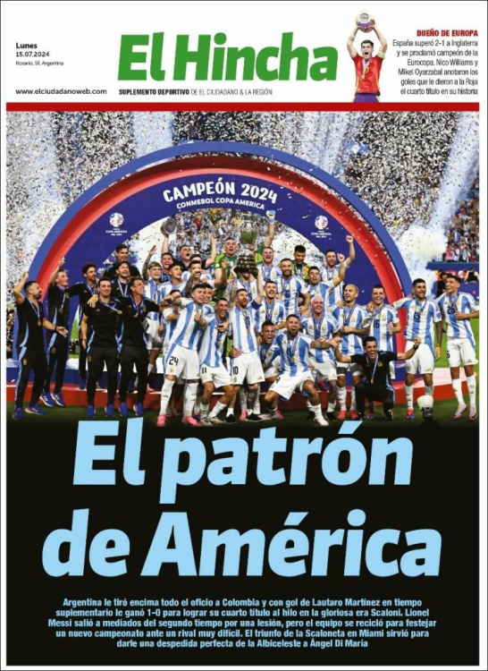 Las tapas de un nuevo título: así reflejaron los diarios el campeonato argentino