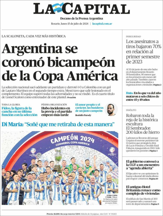 Las tapas de un nuevo título: así reflejaron los diarios el campeonato argentino