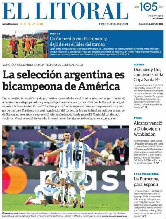 Las tapas de un nuevo título: así reflejaron los diarios el campeonato argentino