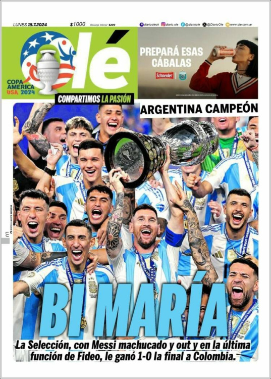 Las tapas de un nuevo título: así reflejaron los diarios el campeonato argentino