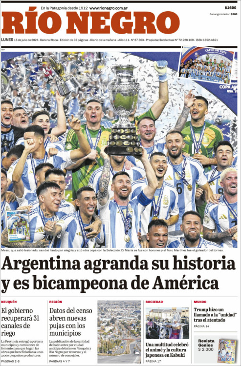 Las tapas de un nuevo título: así reflejaron los diarios el campeonato argentino